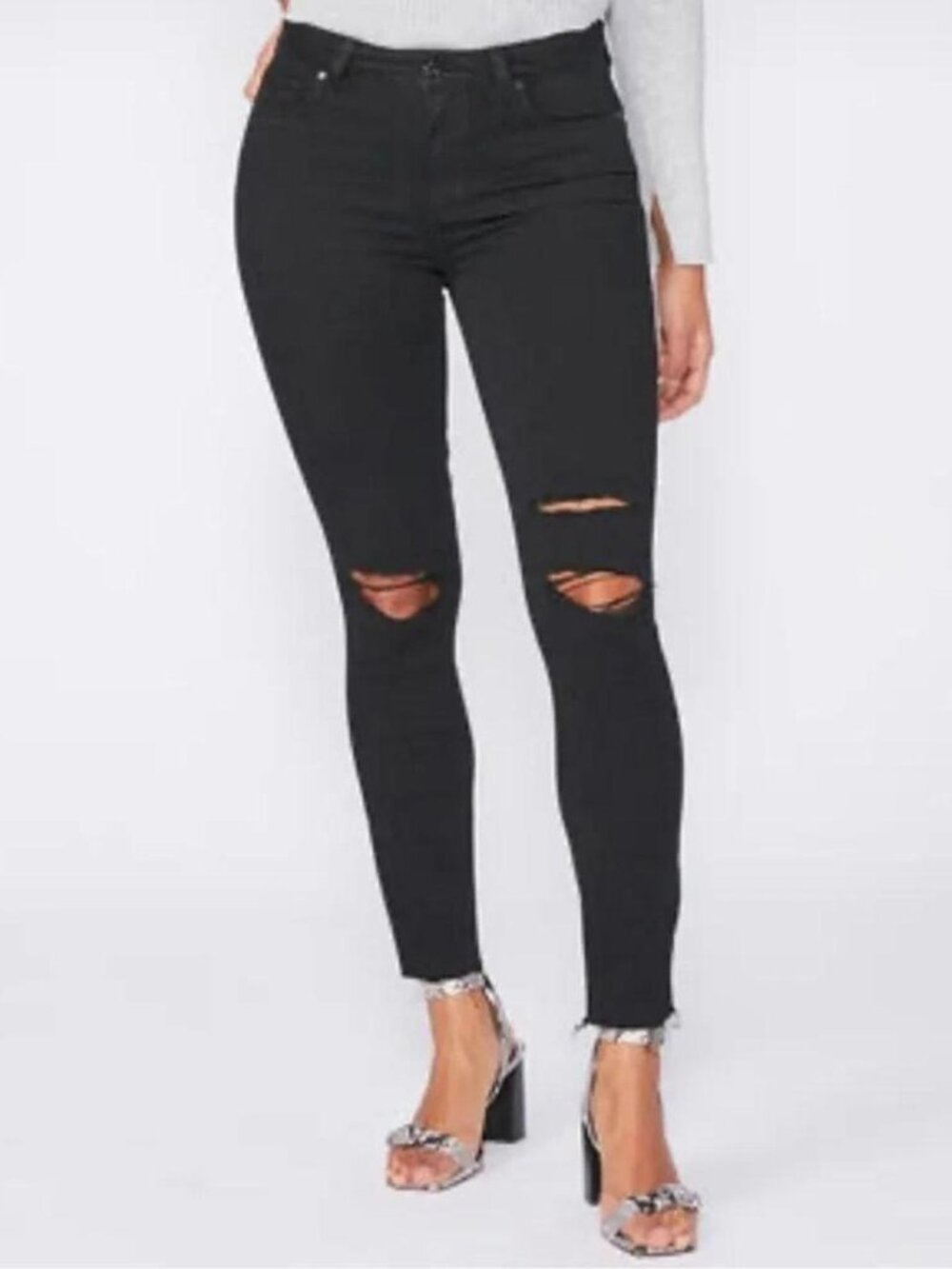 PAIGE Hoxton Ankle Transcend Black Jeans High Rise Skinny NWT 31 x 29